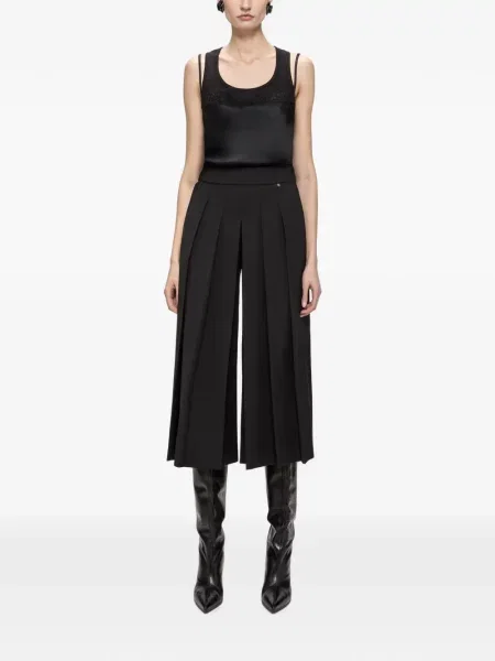Pantaloni Nissa de lână negru