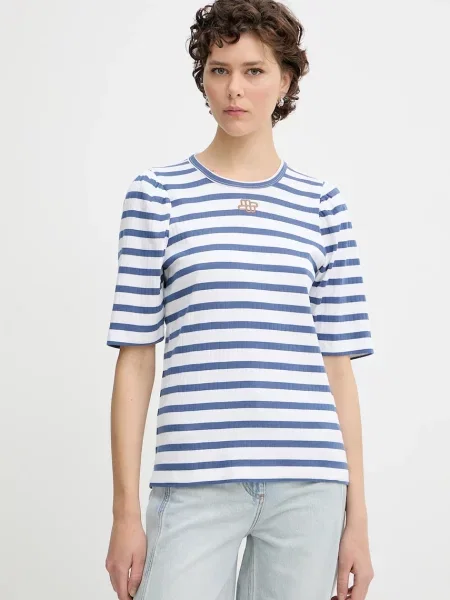 MUNTHE t-shirt PARSA niebieski