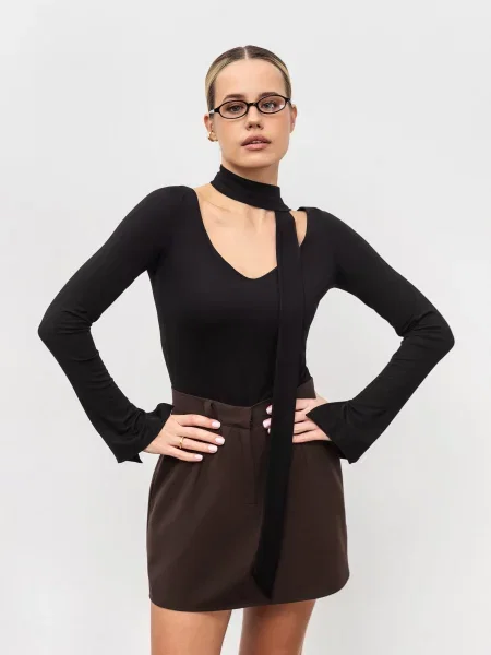 Боді Romashka Амаретто віскоза/нейлон чорний