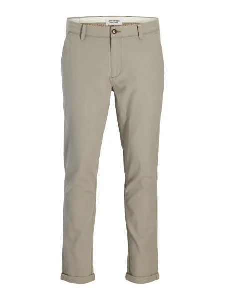 JACK & JONES Chino hlače JPSTMARCO JJFURY siva bež