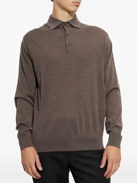 Lung tricou polo Paul & Shark maro