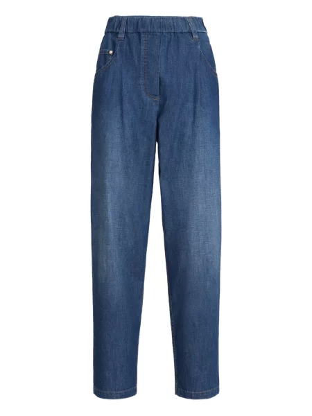 Blugi Brunello Cucinelli cu 5 buzunare albastru
