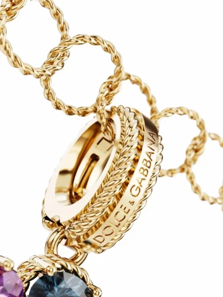 Přívěsek Dolce & Gabbana Rainbow s kamínky žlutý