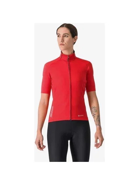 Koszulka rowerowa Castelli Perfetto RoS 2 Wind Rosso Corsa GORE-TEX INFINIUM™ krótki rękaw mat L czerwony