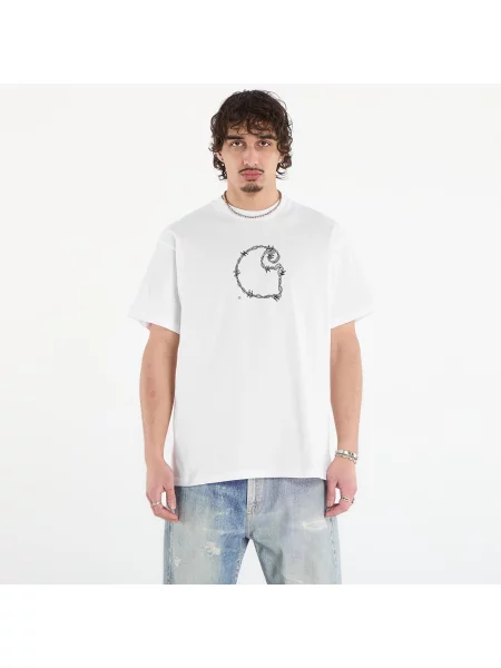 T-shirt Carhartt WIP S/S Barbwire C T-Shirt UNISEX White XS biała