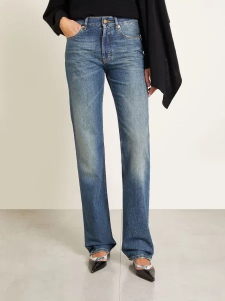 Darkpark Rovné Džíny New Marion medium wash wrinkle