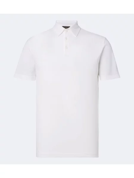 Tricou polo Slowear din jerseu alb
