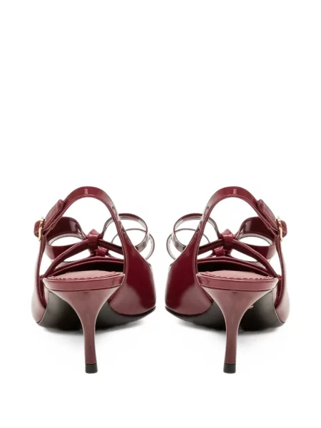 Pantofi cu toc Dolce & Gabbana cu funde slingback roșu