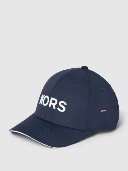 Czapka z daszkiem i napisem z logo model ‘RIPSTOP’ Michael Kors granatowa