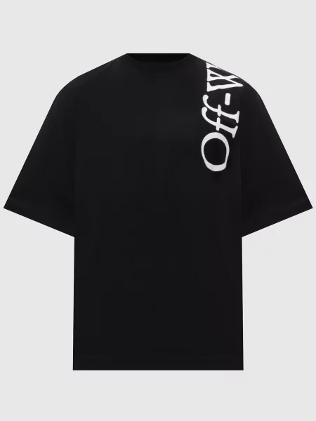 Футболка з контрастним логотипом Off-white чорна