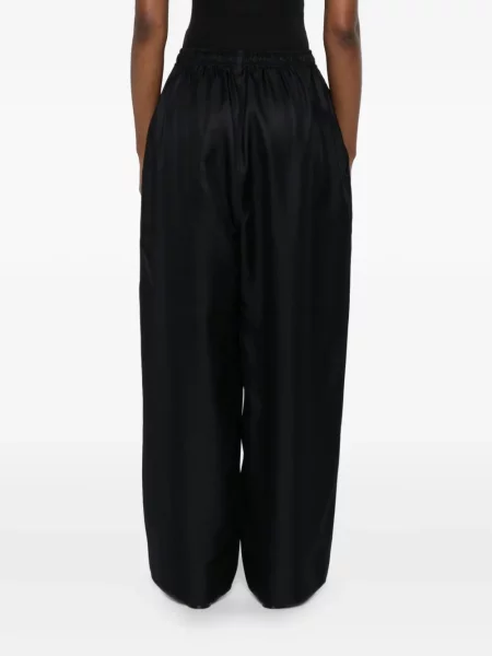 Pantaloni Sofie D'hoore de mătase albastru