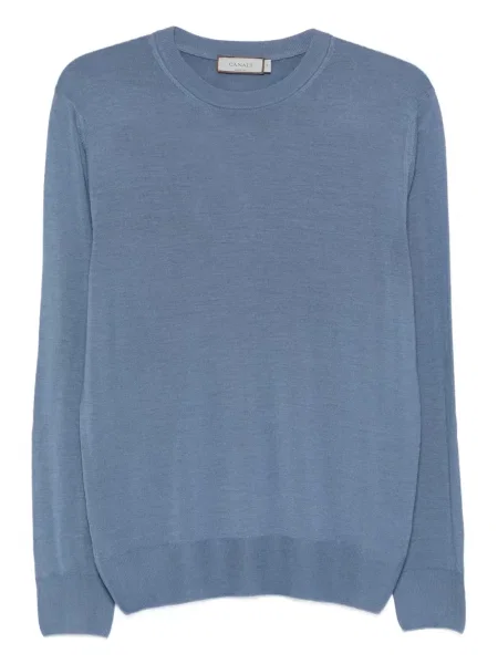 Tricou Canali de lână albastru