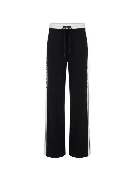 Pantaloni Elisabetta Franchi tricotate cu autograf negru
