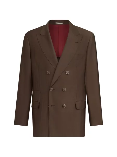 Sacou Brunello Cucinelli de lână maro
