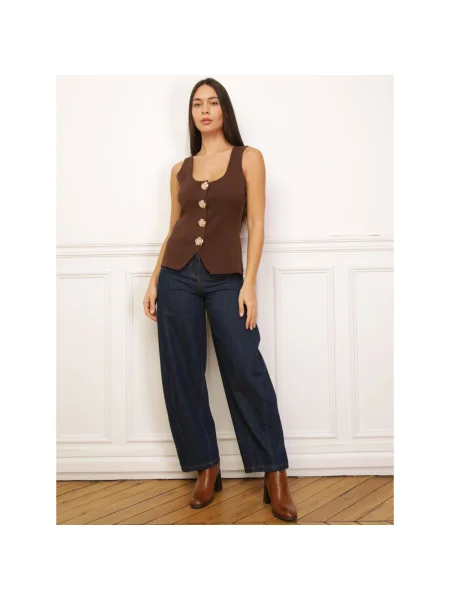 Vestă La Modeuse maro