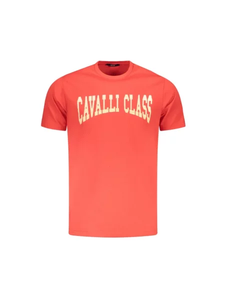 Koszulka Cavalli Class z nadrukiem czerwona