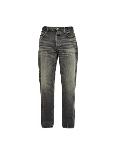 Jeansy Fear Of God z logo szare