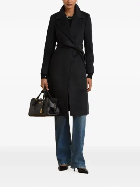Cu centură palton Lauren Ralph Lauren plic gri