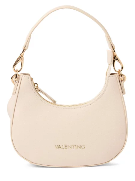 Torebka hobo z detal z logo model ZERO' Valentino Bags beżowa