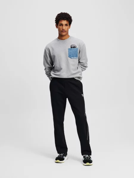 Karl Lagerfeld Pantaloni negru alb