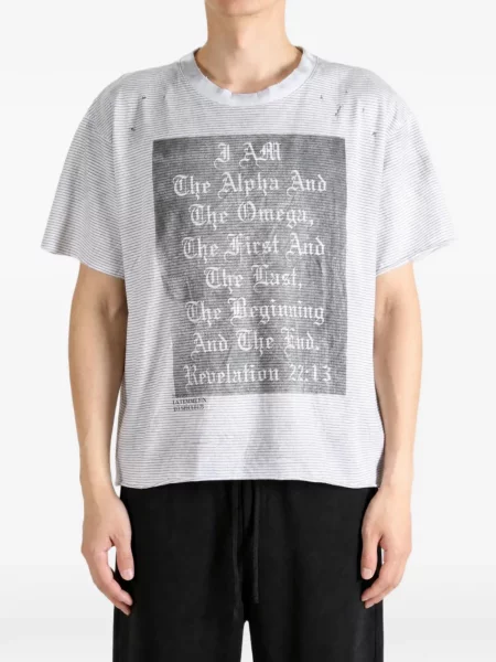Tricou Saitos zdrențuiți alb