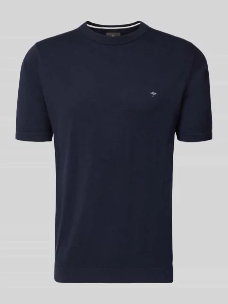 T-shirt o kroju regular fit z mieszanką lnu i bawełny w imitacji dzianiny Fynch-hatton