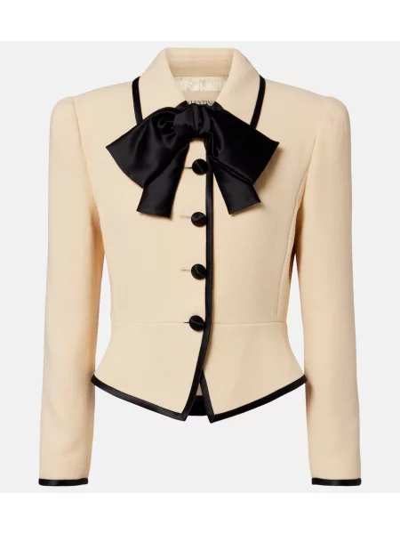 Geacă Valentino cu funde de lână bej