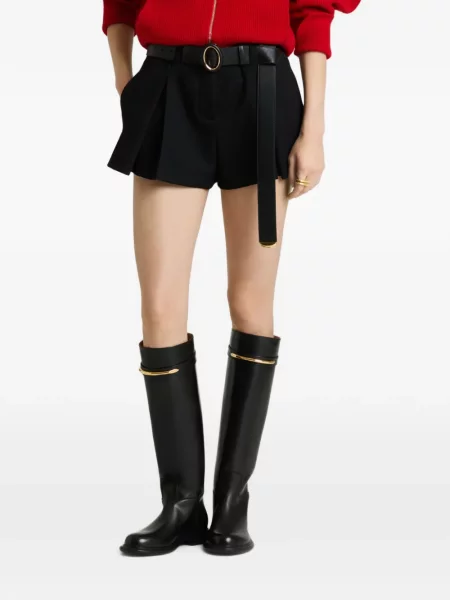 Pantaloni scurți Givenchy de lână negru