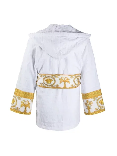 Krátký župan Versace s potiskem bílý