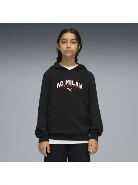 PUMA Młodzieżowa bluza z kapturem AC Milan FtblCulture Akcesoria czarny