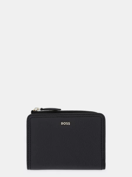 BOSS portofel de piele Lenah Small Wallet negru