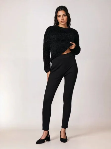 Легінси з кристальною смугою чорний