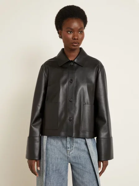 Loewe Kurtka Skórzana schwarz czarna
