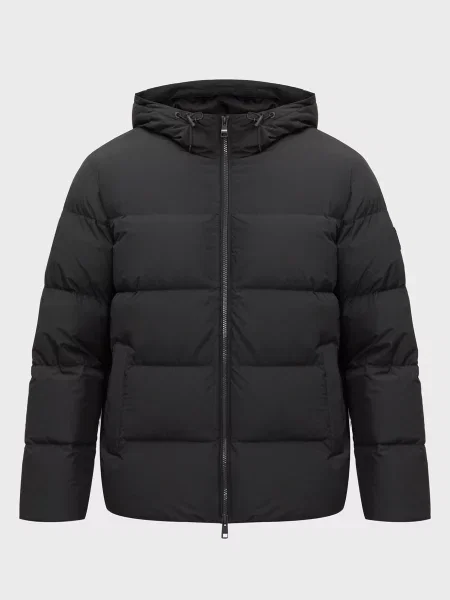 Пуховик Tommy Hilfiger з капюшоном чорний
