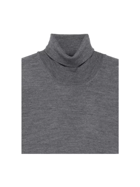 Sweter La Fileria wełniany szary
