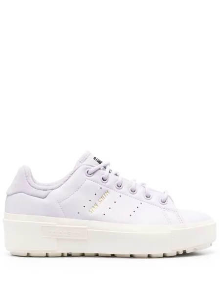 Top Adidas din piele cu autograf violet
