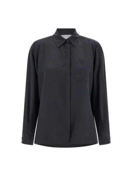 Lniana koszula Max Mara szara