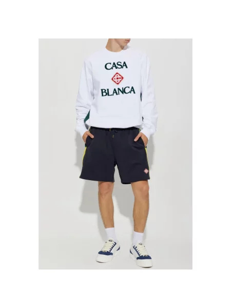 Szorty Casablanca z logo niebieskie