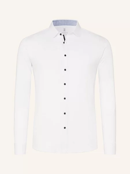 Desoto Jerseyová Košile Slim Fit bílá