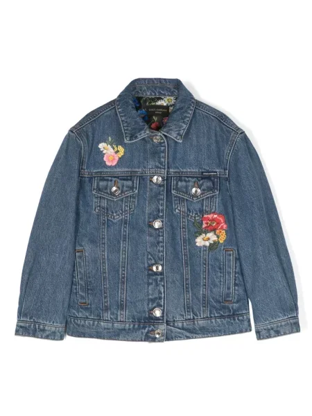 Dětska džínová bunda Dolce & Gabbana modrá