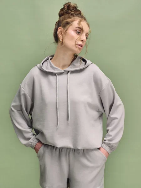 Джемпер Leinle NUA ліоцелл/поліестер/еластан сірий