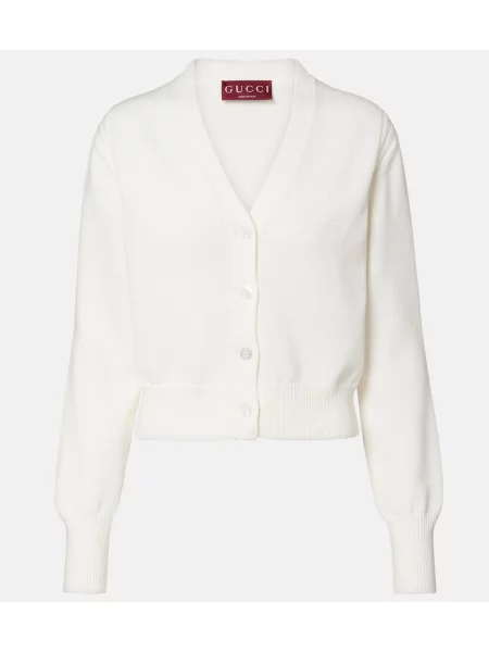 Cardigan Gucci alb