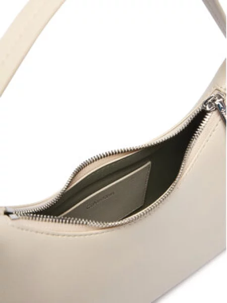 Calvin Klein Rankinė Foil Logo Small Shoulder Bag Kreminė