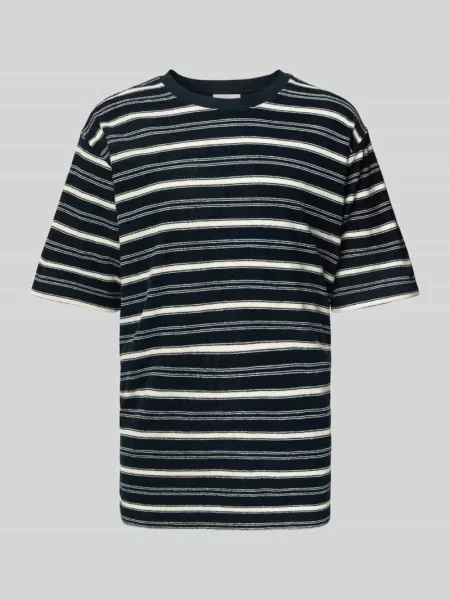 T-shirt o kroju oversized z okrągłym dekoltem Lindbergh granatowa