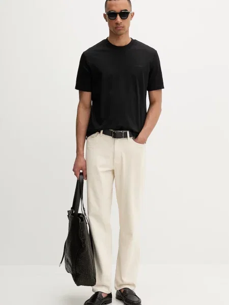 Calvin Klein kratka majica z bombažem črna