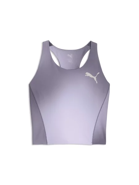 Krótki top Puma z nadrukiem szary