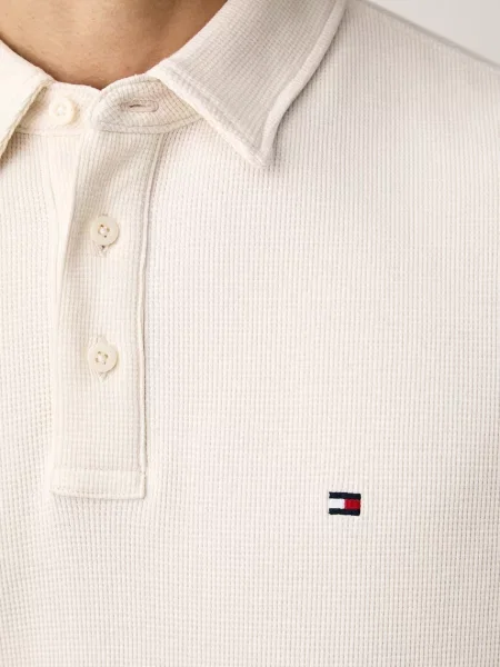 Тениска с дълъг ръкав Tommy Hilfiger с дълъг ръкав бежово