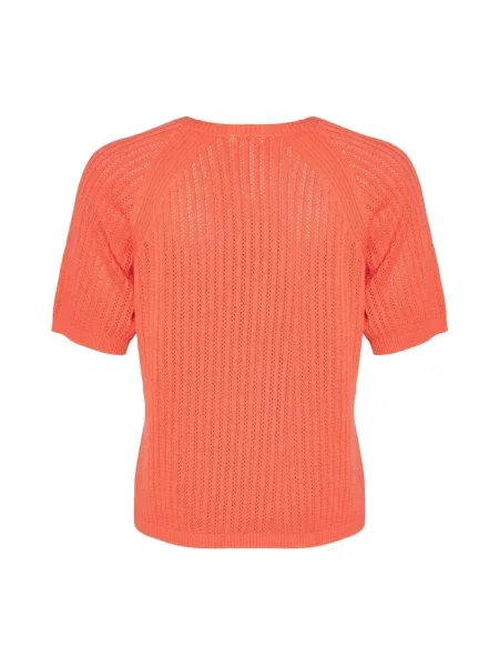 Dzianinowy sweter Lind pomarańczowy