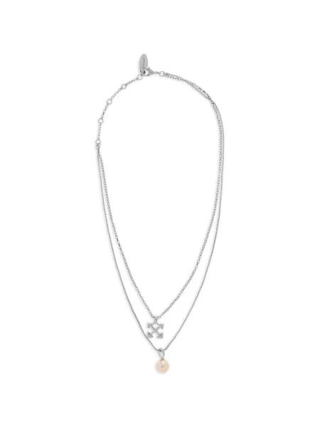Colier Off-white cu perle alb