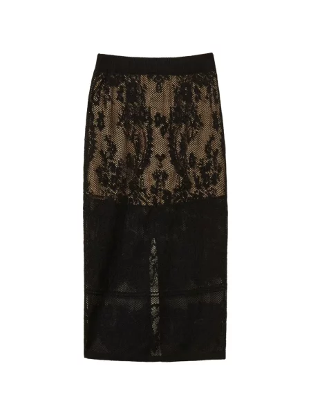 Fustă midi Twinset tricotate negru